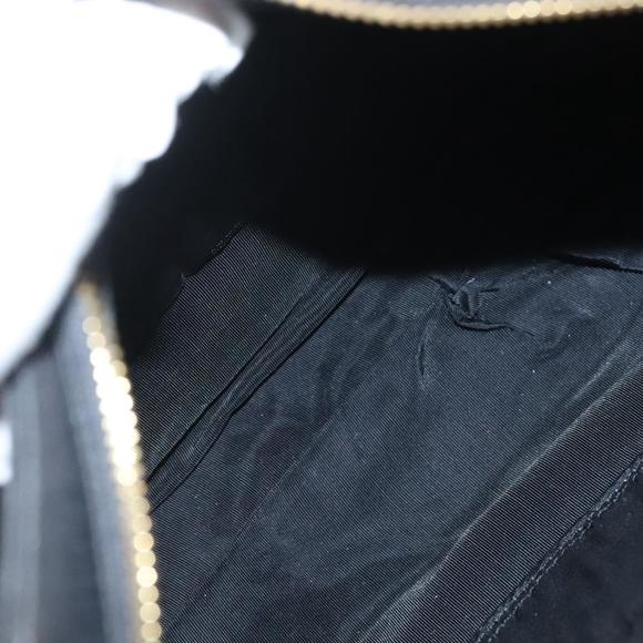 GIVENCHY Shoulder Bag Canvas Black Gold Auth yk19066
